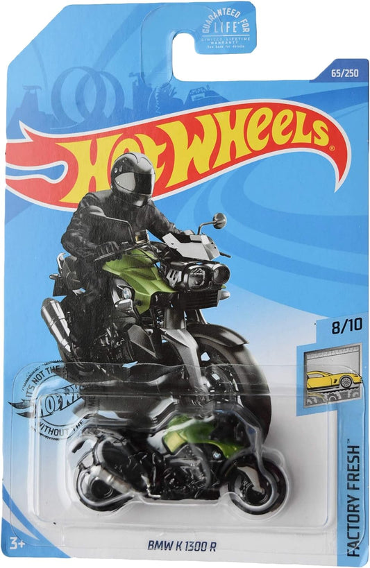 Hot Wheels 2020 Factory Fresh BMW K 1300 R Motorcycle 65/250, Black and Green Fashions for Home