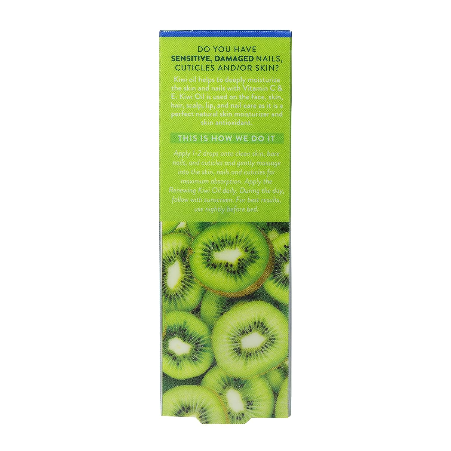 Nailtopia Fresh Soothing and Smoothing Kiwi Oil - Hydrating Cuticle Oil for Dry Skin - Bio-Sourced Skincare - 0.41 oz Fashions for Home