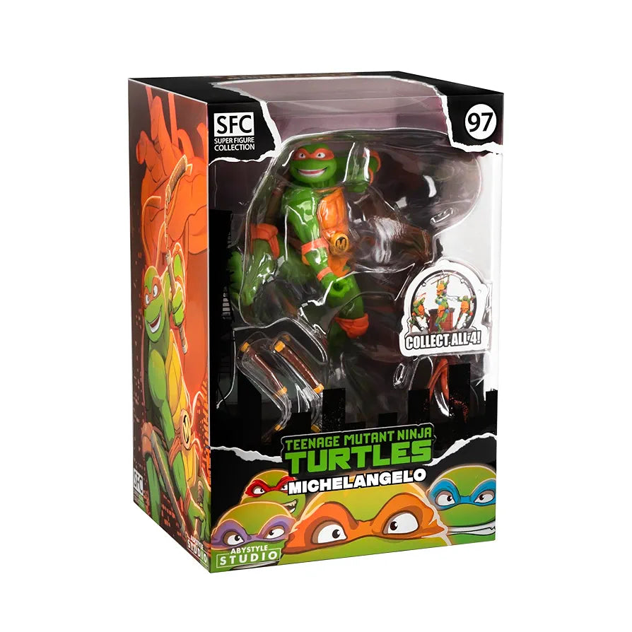 Teenage Mutant Ninja Turtles Michelangelo 7.7" Tall SFC Collectible PVC Figure Statue Cartoon Figurine Home Room Office Décor Gift