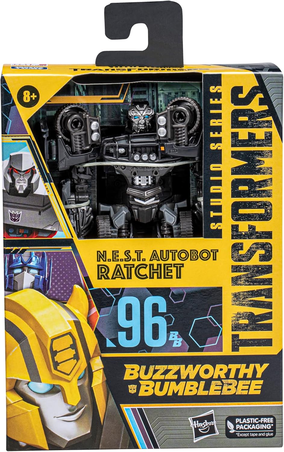 Hasbro,Transformers Studio Series 96 Buzzworthy Bumblebee N.E.S.T. Autobot Ratchet Deluxe Action Figure