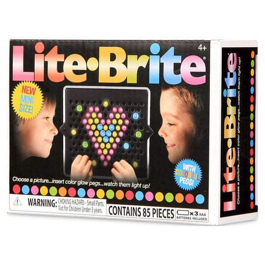 Lite Brite - Mini 3.5" - Includes 4 Templates and 80 Colored Pegs