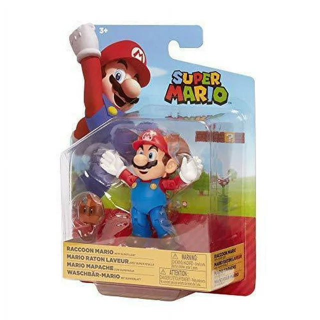 Nintendo Super Mario Raccoon Mario With Super Leaf Action Figure Set Fashions for Home