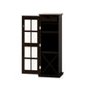 Modern Glass Door Wine Cabinet with Three-Layer Design, with Drawer and X-Shaped Wine Rack, for Living Room, Kitchen, Dining Room, Bar