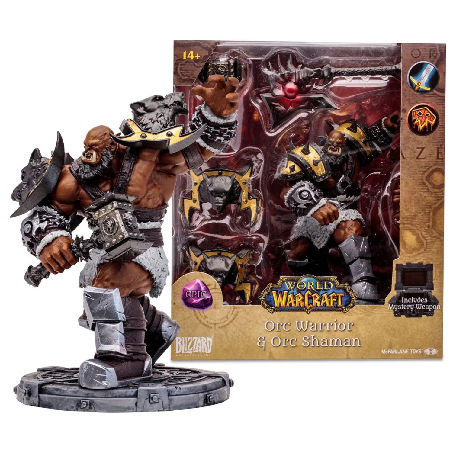McFarlane - World of Warcraft - 1:12 Posed Figure - Orc: Shaman / Warrior (Epic), McFarlane Toys, Gifts McFarlane Toys