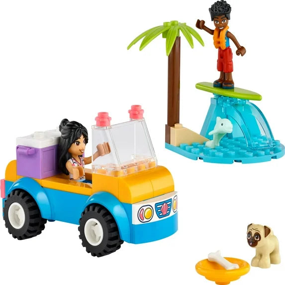 LEGO Friends Beach Buggy Fun Building Toy Set, Creative Fun for Toddlers Ages 4+, Includes 2 Mini-Dolls, a Pet Dog and Dolphin figures, a Beach Buggy Toy Car and Accessories for Creative Play, 41725 Fashions for Home
