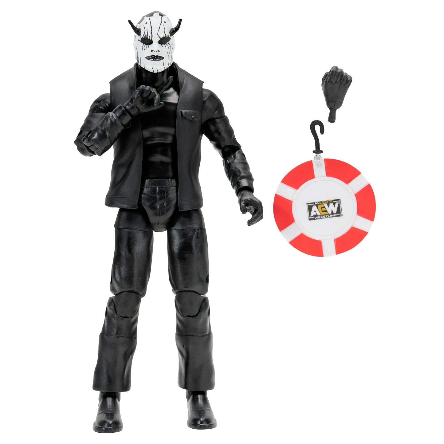 AEW Unrivaled MJF (Joker) - 6 inch Figure with Entrance Vest, Poker Chip, and Alternate Hand Fashions for Home