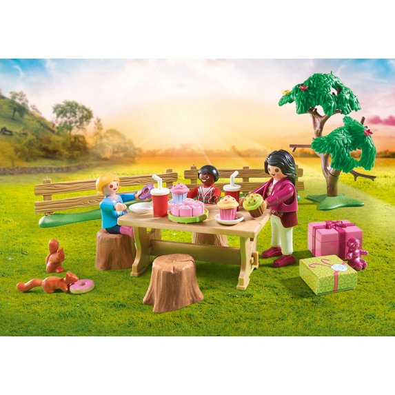 PLAYMOBIL Pony Farm Birthday Party Action Figure Set, 81 Pieces Fashions for Home