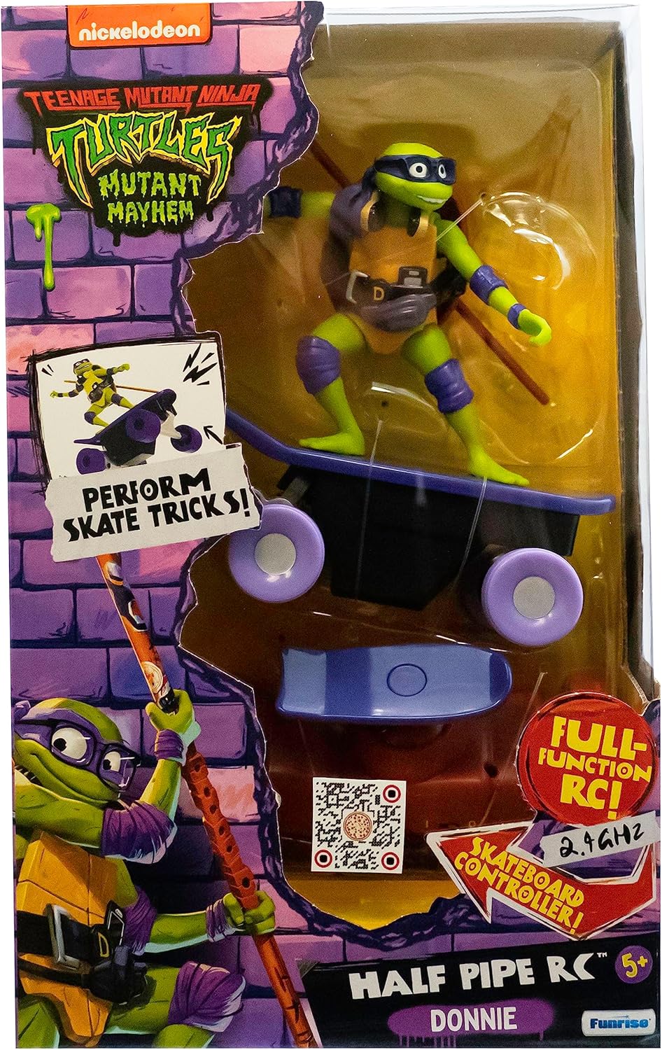 Teenage Mutant Ninja Turtles Toy, Donatello Half Pipe RC Skate Vehicle, Mutant Mayhem Remote Control TMNT Toy for Kids, Ages 3+ - Fashions for Home