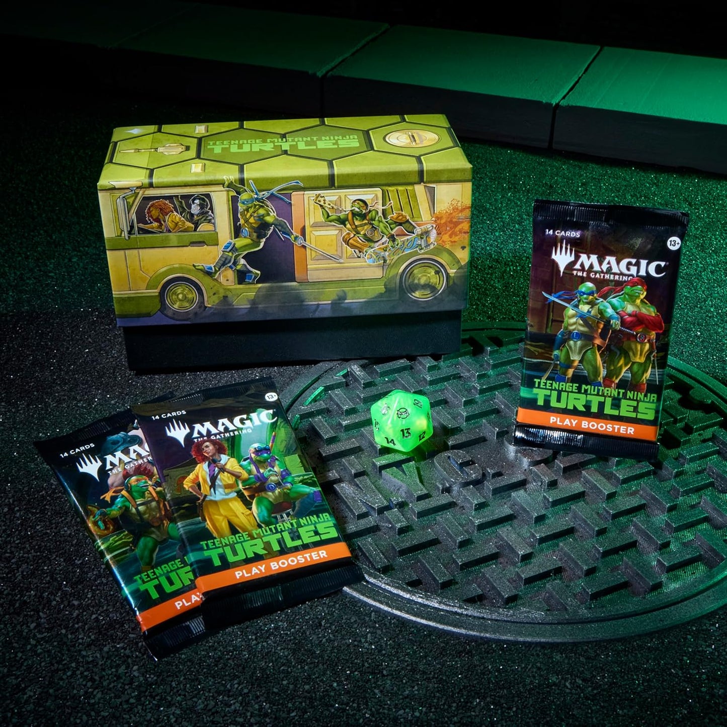Magic: The Gathering | Teenage Mutant Ninja Turtles - Bundle | 9 Play Boosters, 30 Lands, Foil Alt-Art Promo Card Fashions for Home