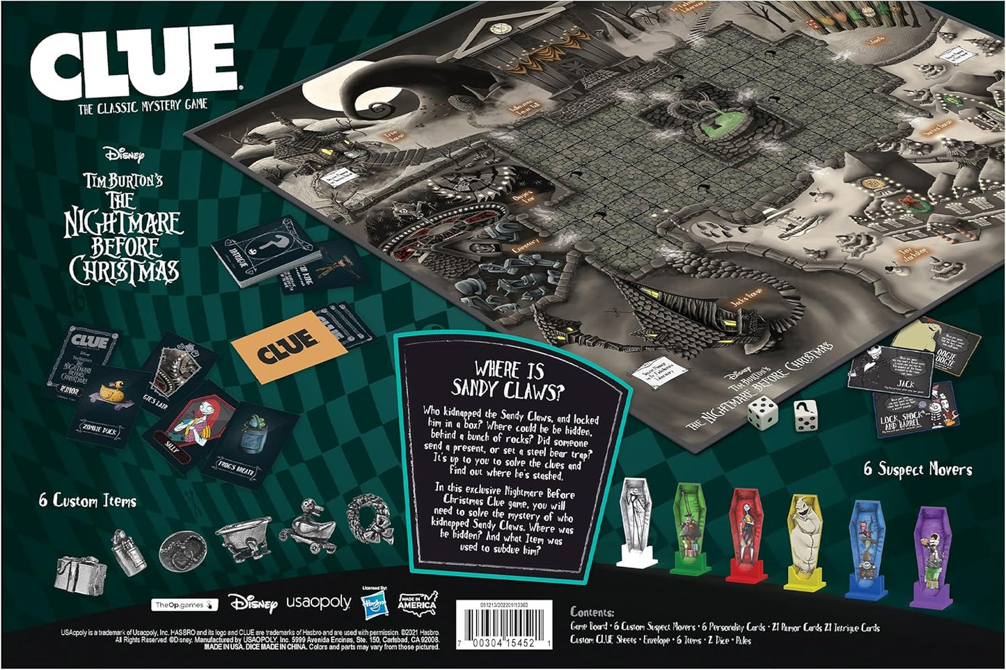 Clue Disney Tim Burton’s The Nightmare before Christmas Board Game Fashions for Home