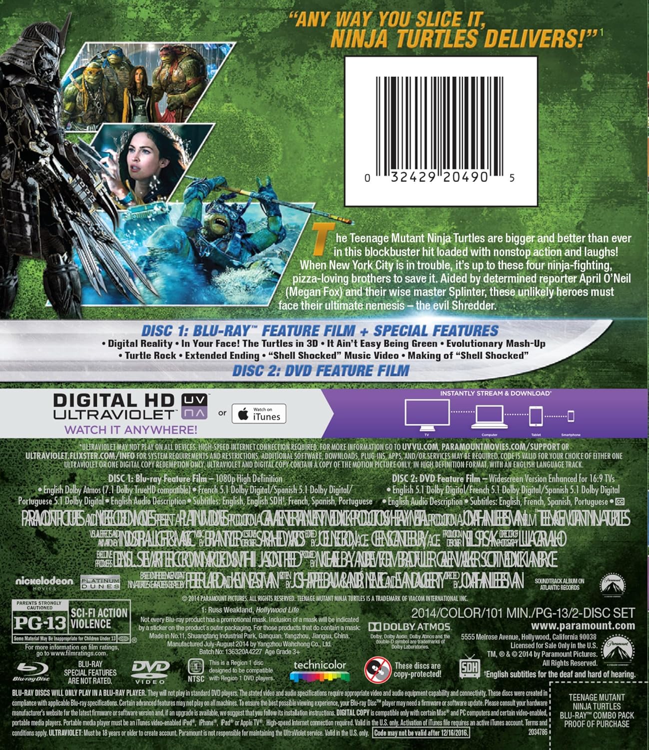 Teenage Mutant Ninja Turtles (2014) [Blu-ray]