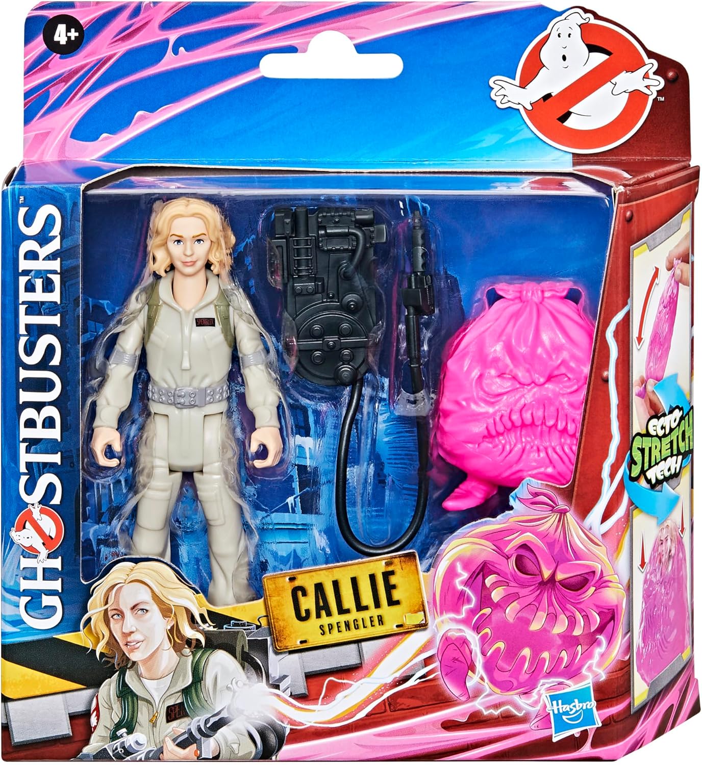 Ghostbusters Fright Features Callie Spengler Action Figure with Ecto-Stretch Tech Possessor Ghost Toy Accessory, Toys for Kids Ages 4+
