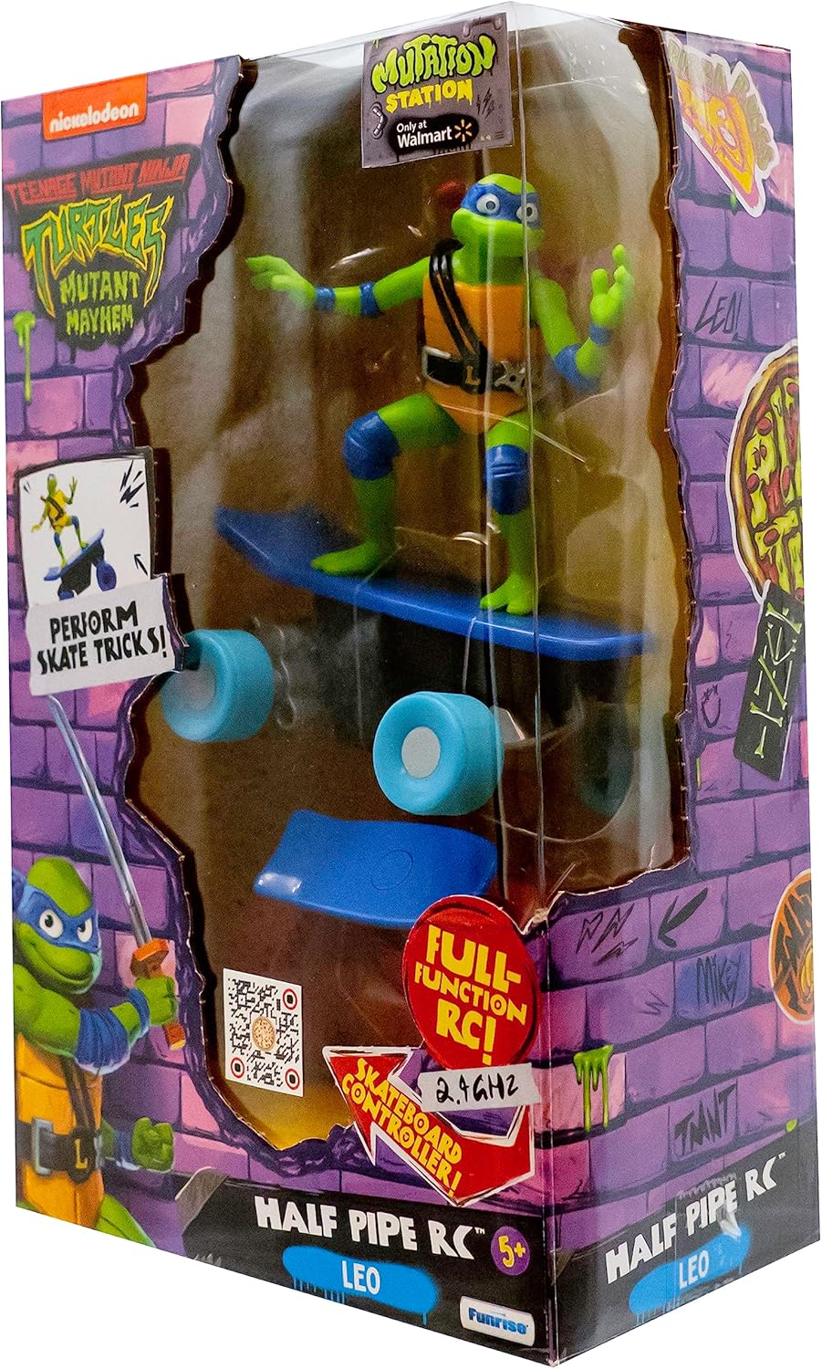 Teenage Mutant Ninja Turtles Toy, Leonardo Half Pipe RC Skate Vehicle, Mutant Mayhem Remote Control TMNT Toy for Kids, Ages 3+ (Copy) - Fashions for Home