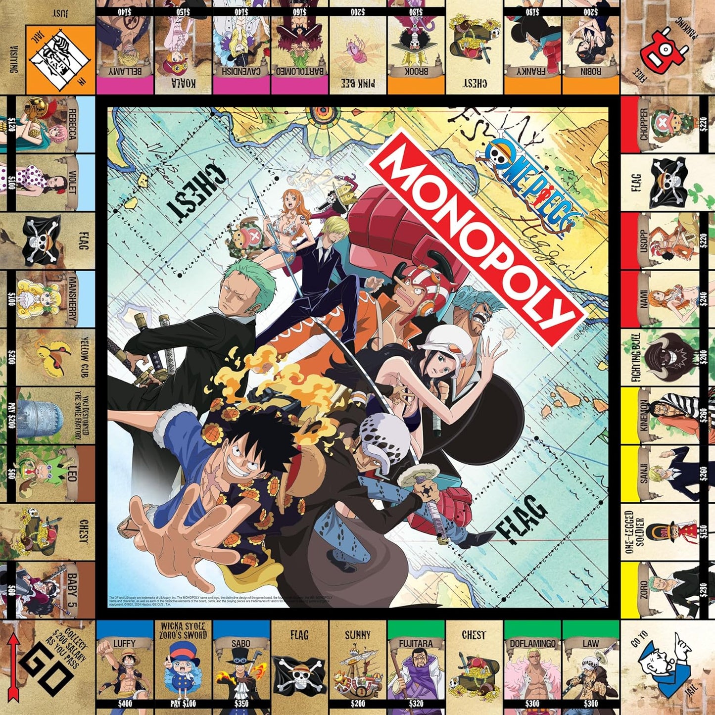 Monopoly: One Piece Edition Board Game | Buy, Sell, Trade with Popular Characters from The Manga & Anime Series | Featuring 9 Miniature Tokens | Officially Licensed Merchandise and Collectible