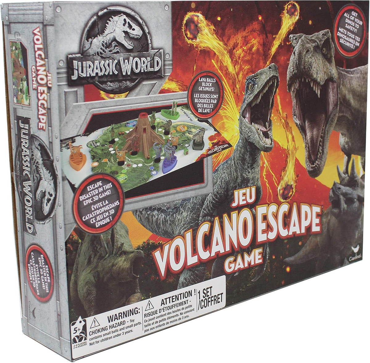 Spin Master Games Cardinal Industries 6044456 Jurassic World Volcano Escape Game, Multicolor Fashions for Home