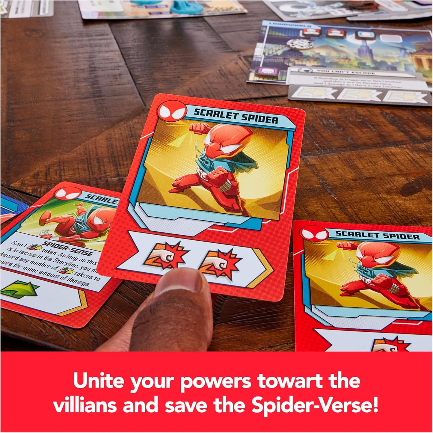 Spin Master Games, Marvel United: Spider-Geddon, Strategy Board Game, Collectible Spider Man Figurines, for Fans of Marvel Rivals & Action Movie Toys, 1-4 Players, for Ages 14 & Up