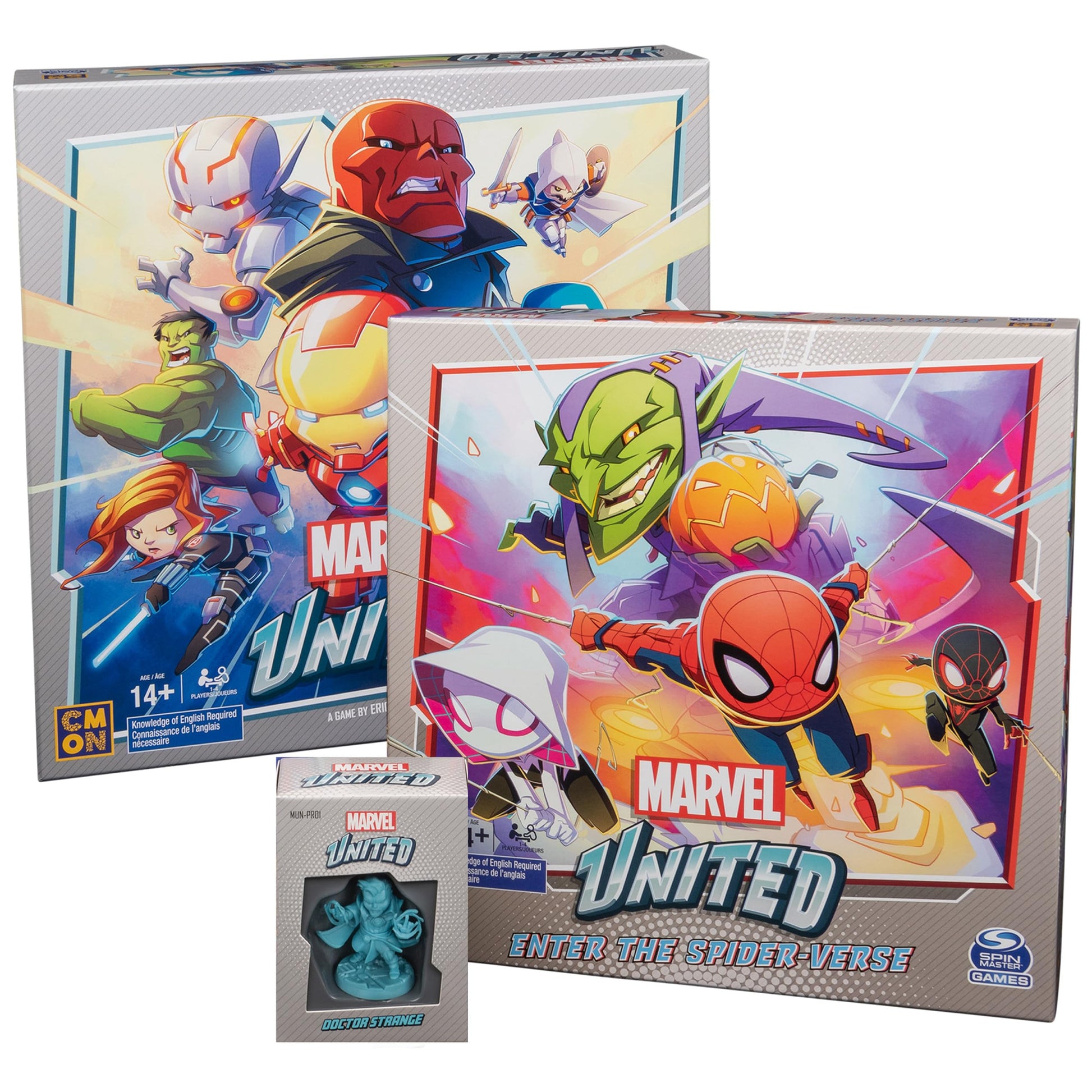 Spin Master Games, Marvel United: Spider-Geddon, Strategy Board Game, Collectible Spider Man Figurines, for Fans of Marvel Rivals & Action Movie Toys, 1-4 Players, for Ages 14 & Up