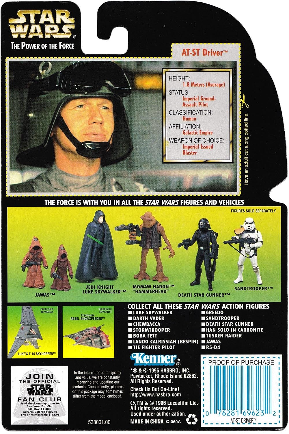 Star Wars Power of the Force AT-ST Driver 3.75" Figure Fashions for Home