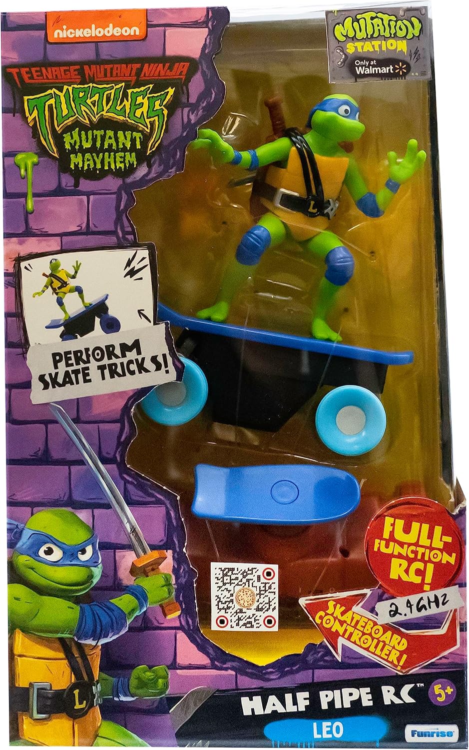Teenage Mutant Ninja Turtles Toy, Leonardo Half Pipe RC Skate Vehicle, Mutant Mayhem Remote Control TMNT Toy for Kids, Ages 3+ (Copy) - Fashions for Home
