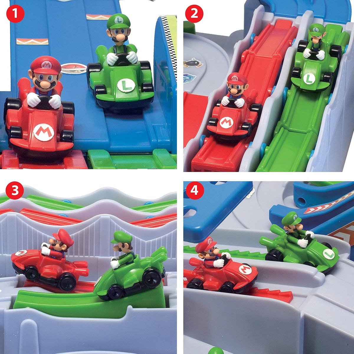 Epoch Games Super Mario Kart Racing Deluxe, Challenging Obstacle Course Track with Collectible Super Mario Kart Figures (7433) Fashions for Home