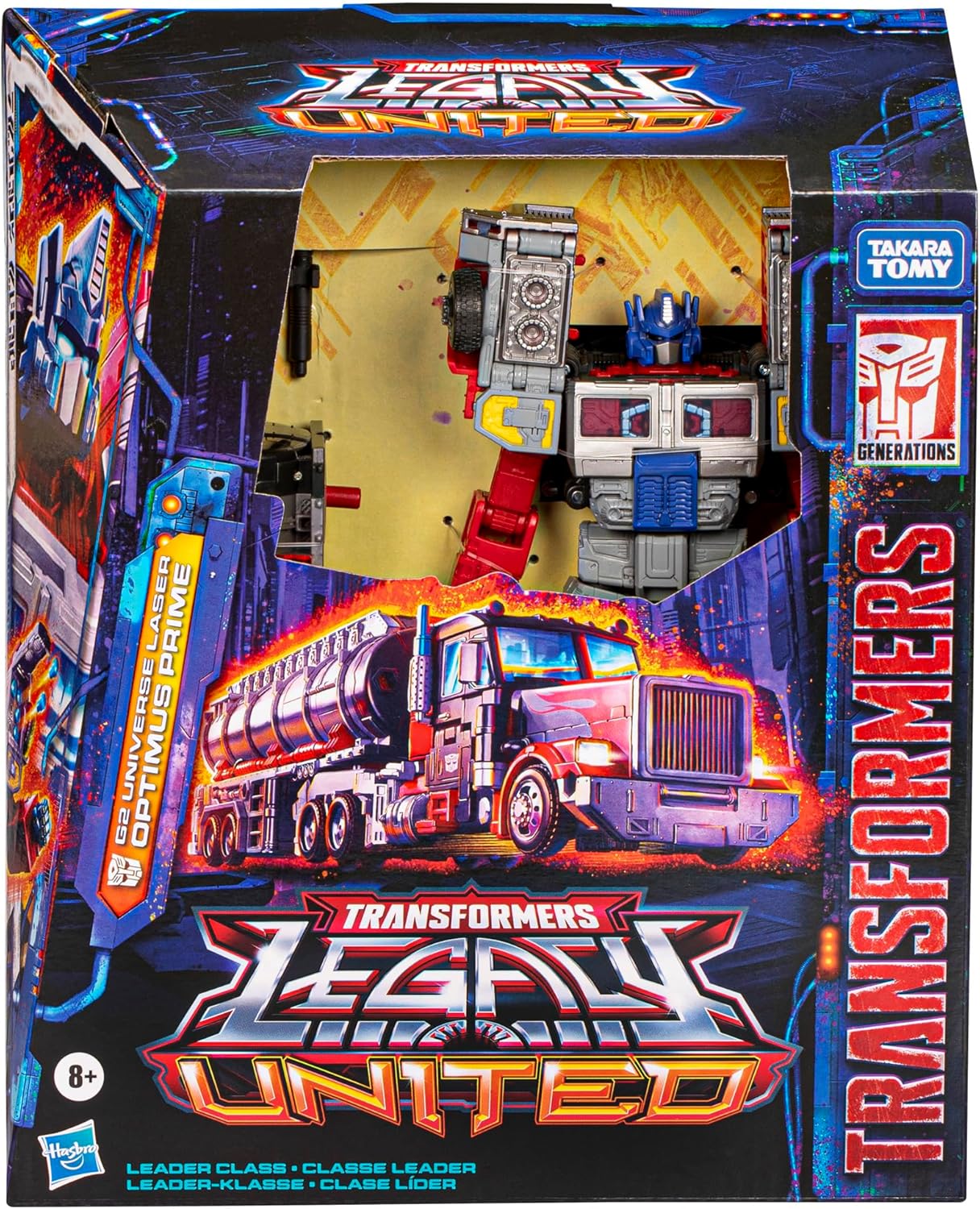 Transformers Legacy United Leader Class G2 Universe Laser Optimus Prime, 7.5-inch Converting Action Figure Fashions for Home