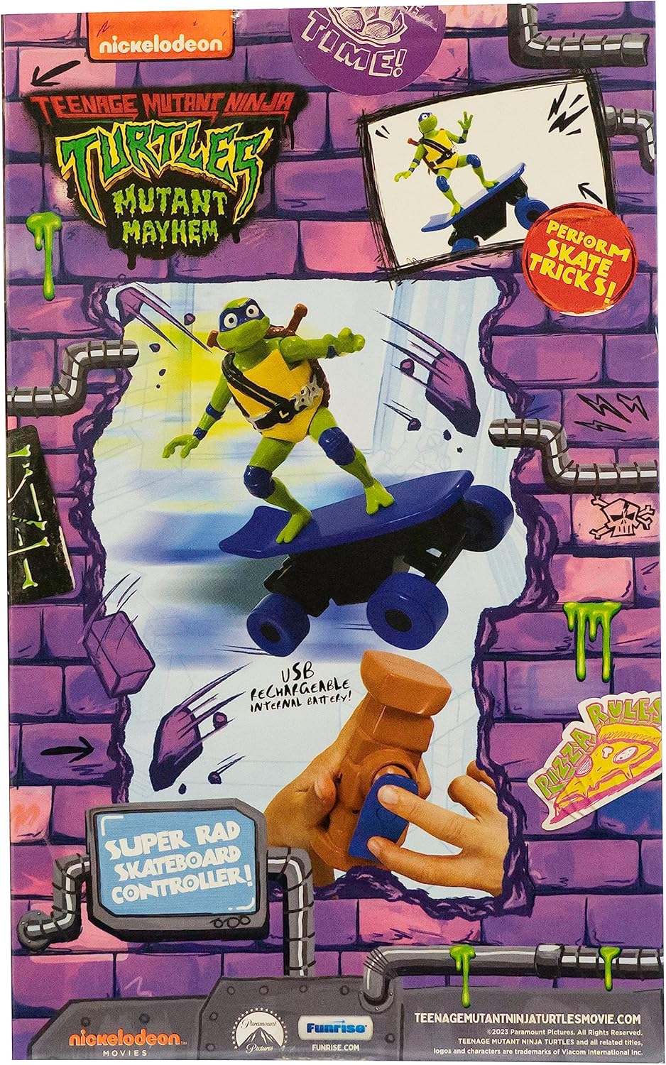 Teenage Mutant Ninja Turtles Toy, Leonardo Half Pipe RC Skate Vehicle, Mutant Mayhem Remote Control TMNT Toy for Kids, Ages 3+ (Copy) - Fashions for Home