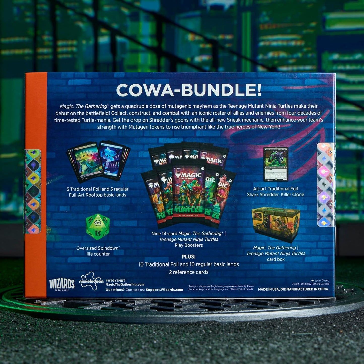 Magic: The Gathering | Teenage Mutant Ninja Turtles - Bundle | 9 Play Boosters, 30 Lands, Foil Alt-Art Promo Card Fashions for Home