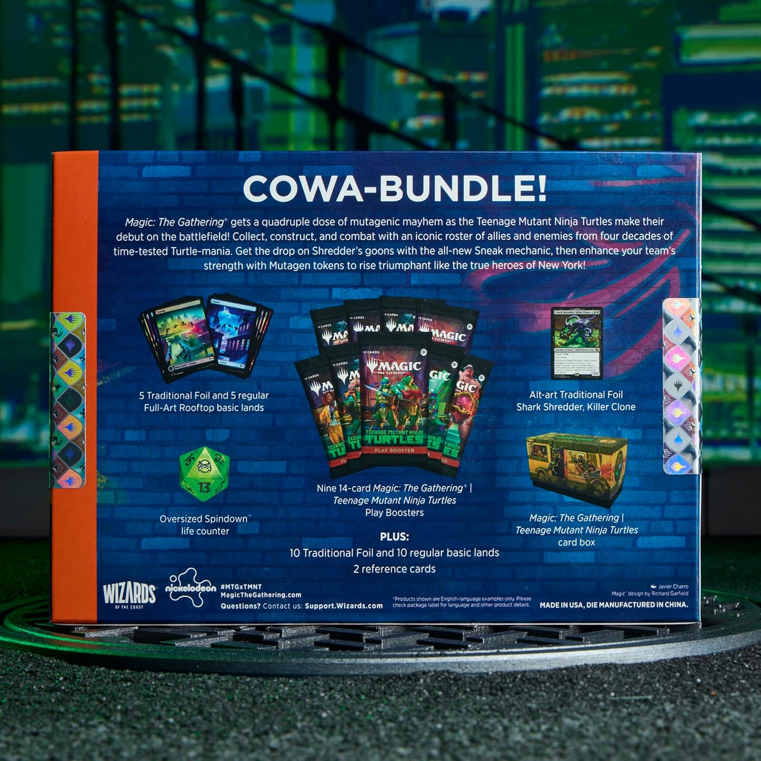 Magic: The Gathering | Teenage Mutant Ninja Turtles - Bundle | 9 Play Boosters, 30 Lands, Foil Alt-Art Promo Card Fashions for Home