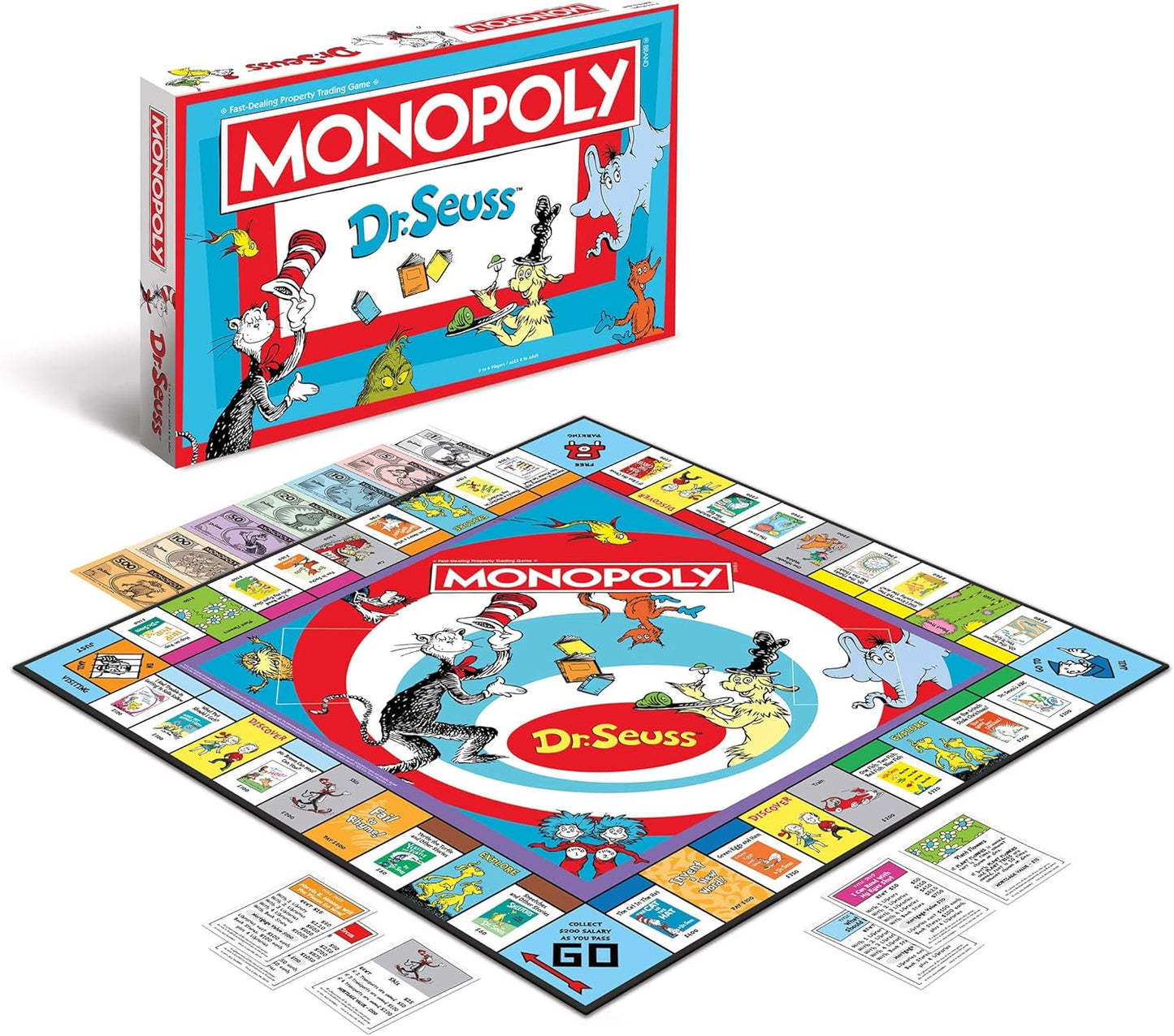 Monopoly: Dr. Seuss | Buy, Sell, Trade Dr. Seuss Books | Collectible Classic Monopoly Game Featuring Custom Game Board & Artwork | Officially-Licensed Dr. Seuss Game & Merchandise