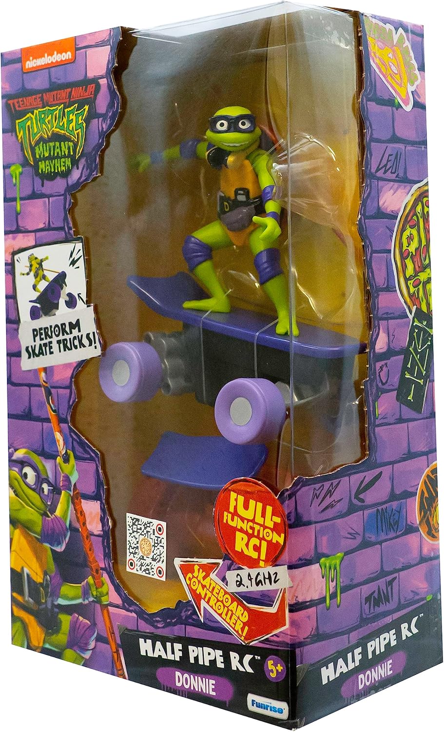 Teenage Mutant Ninja Turtles Toy, Donatello Half Pipe RC Skate Vehicle, Mutant Mayhem Remote Control TMNT Toy for Kids, Ages 3+ - Fashions for Home