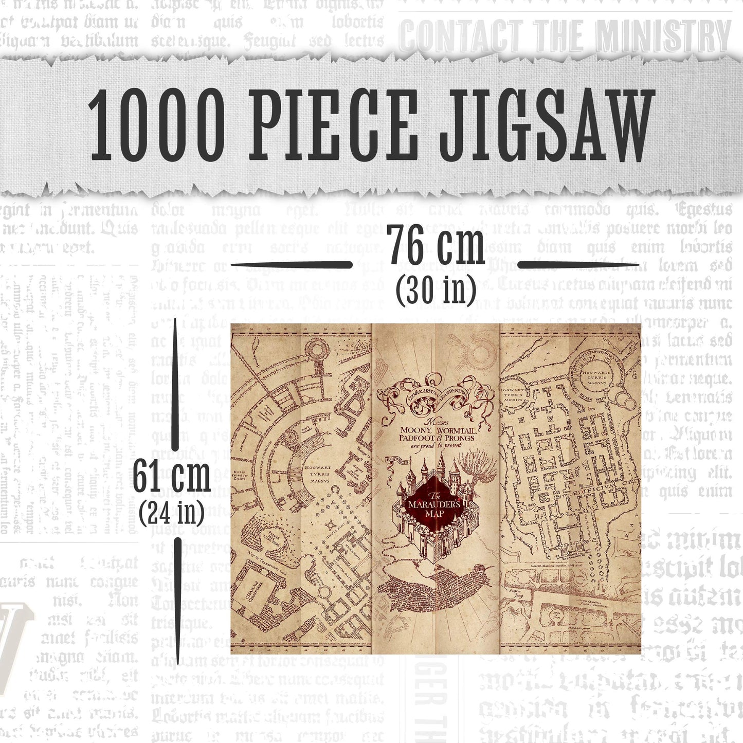Paladone Harry Potter Marauder’s Map 1000 Piece Jigsaw Puzzle (PP7803HP) Fashions for Home