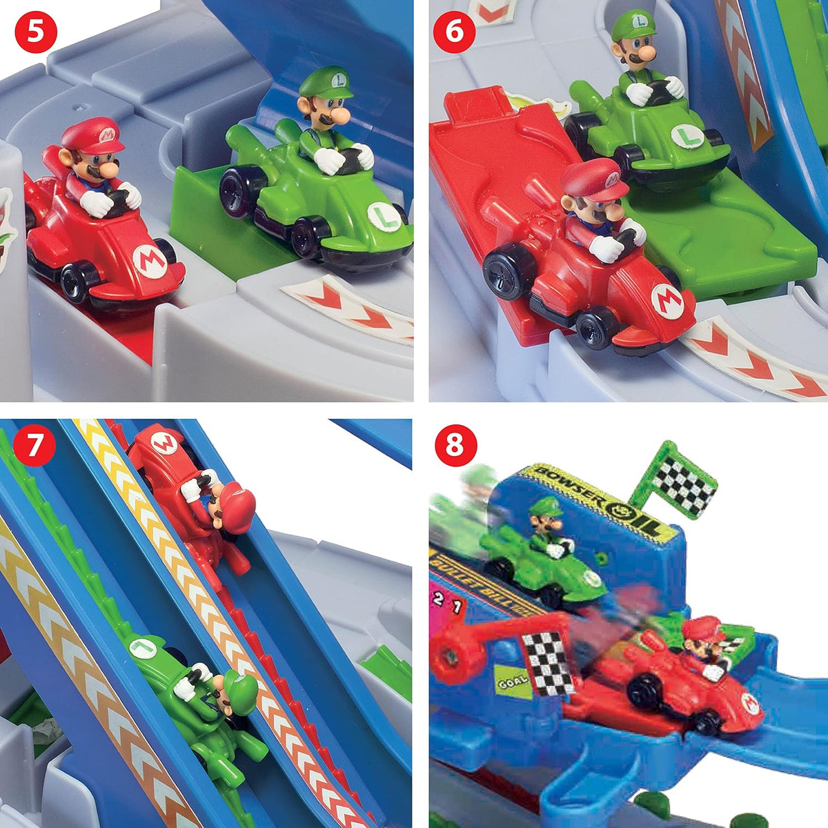 Epoch Games Super Mario Kart Racing Deluxe, Challenging Obstacle Course Track with Collectible Super Mario Kart Figures (7433) Fashions for Home