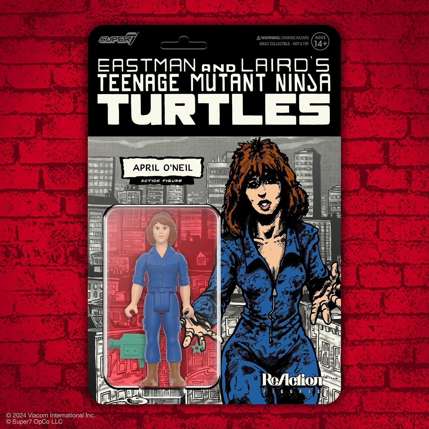 Super7 Teenage Mutant Ninja Turtles April O'Neil (Comic Color) - 3.75" TMNT Action Figure with Accessories Classic Cartoon Collectibles