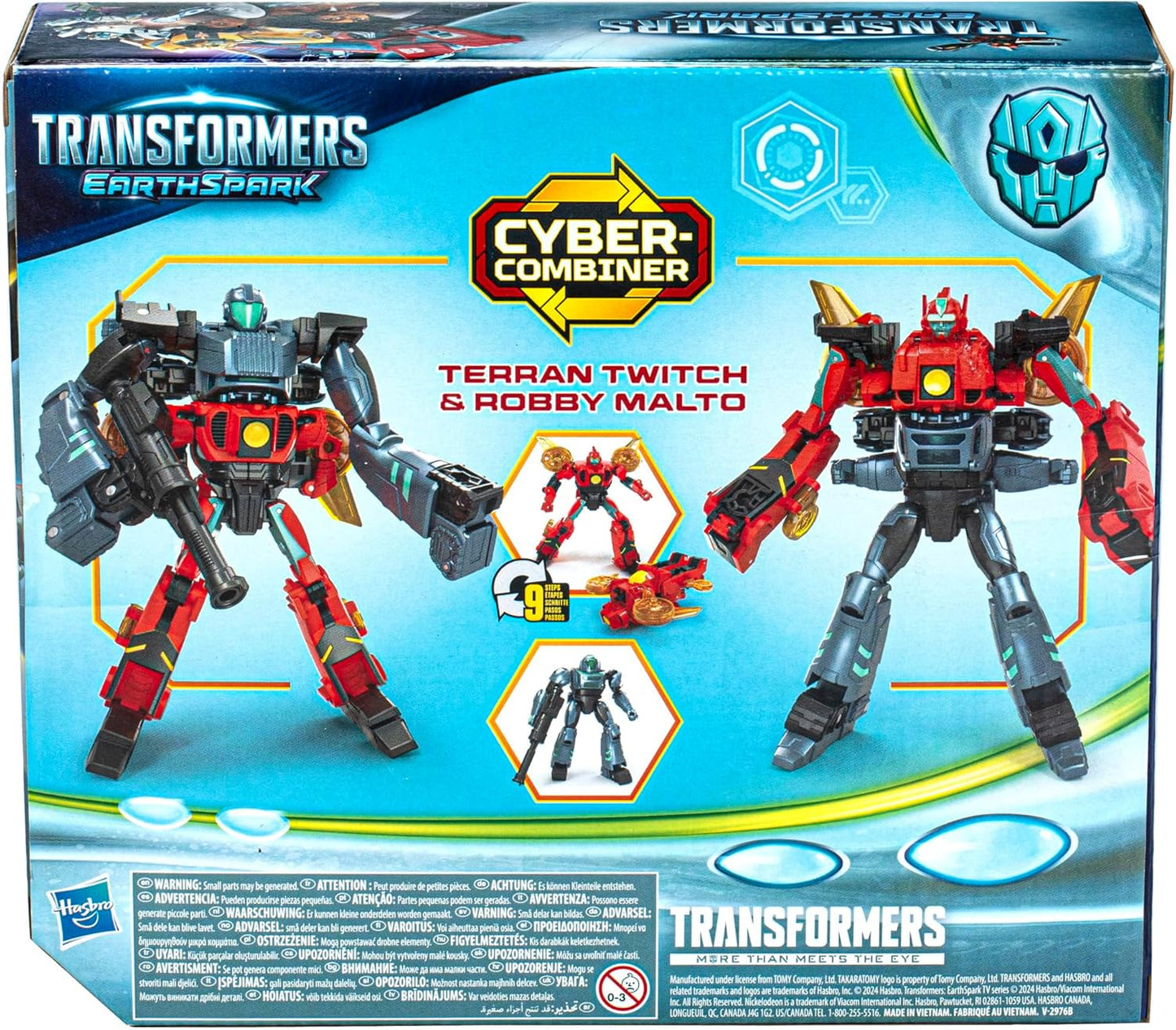 Transformers Toys EarthSpark Cyber-Combiner Terran Twitch and Robby Malto Action Figures Fashions for Home