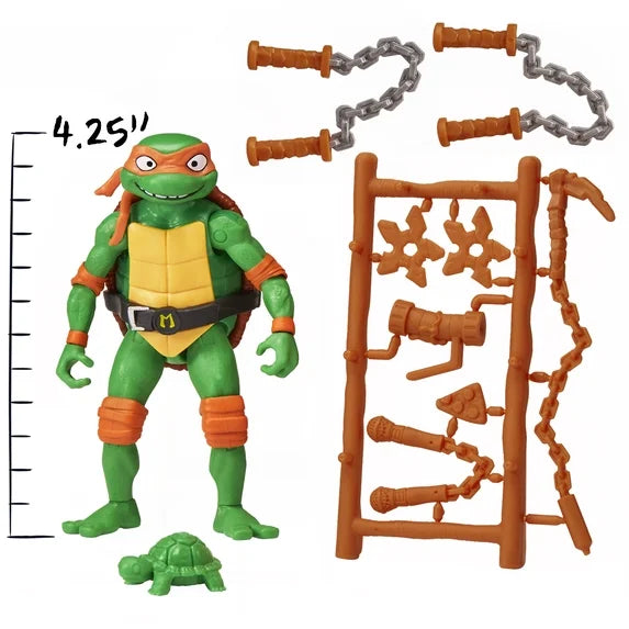 Teenage Mutant Ninja Turtles: Mutant Mayhem 4.25” Michelangelo Basic Action Figure by Playmates Toys Fashions for Home