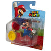 Super Mario 2 inch Plastic Action Figure with Coin Collectible Toy