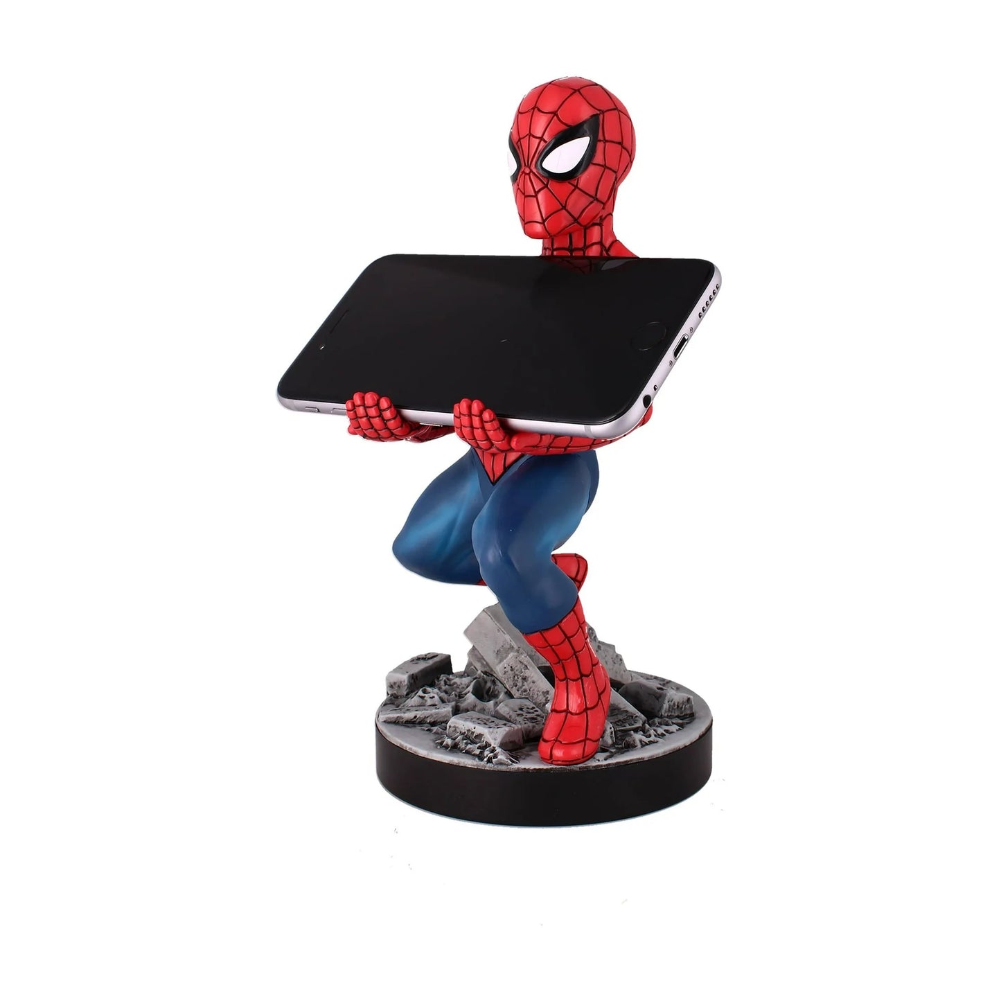 Exquisite Gaming: Marvel: The Amazing Spider-Man - Original Mobile Phone & Gaming Controller Holder, Device Stand, Cable Guys, Licensed Figure Fashions for Home