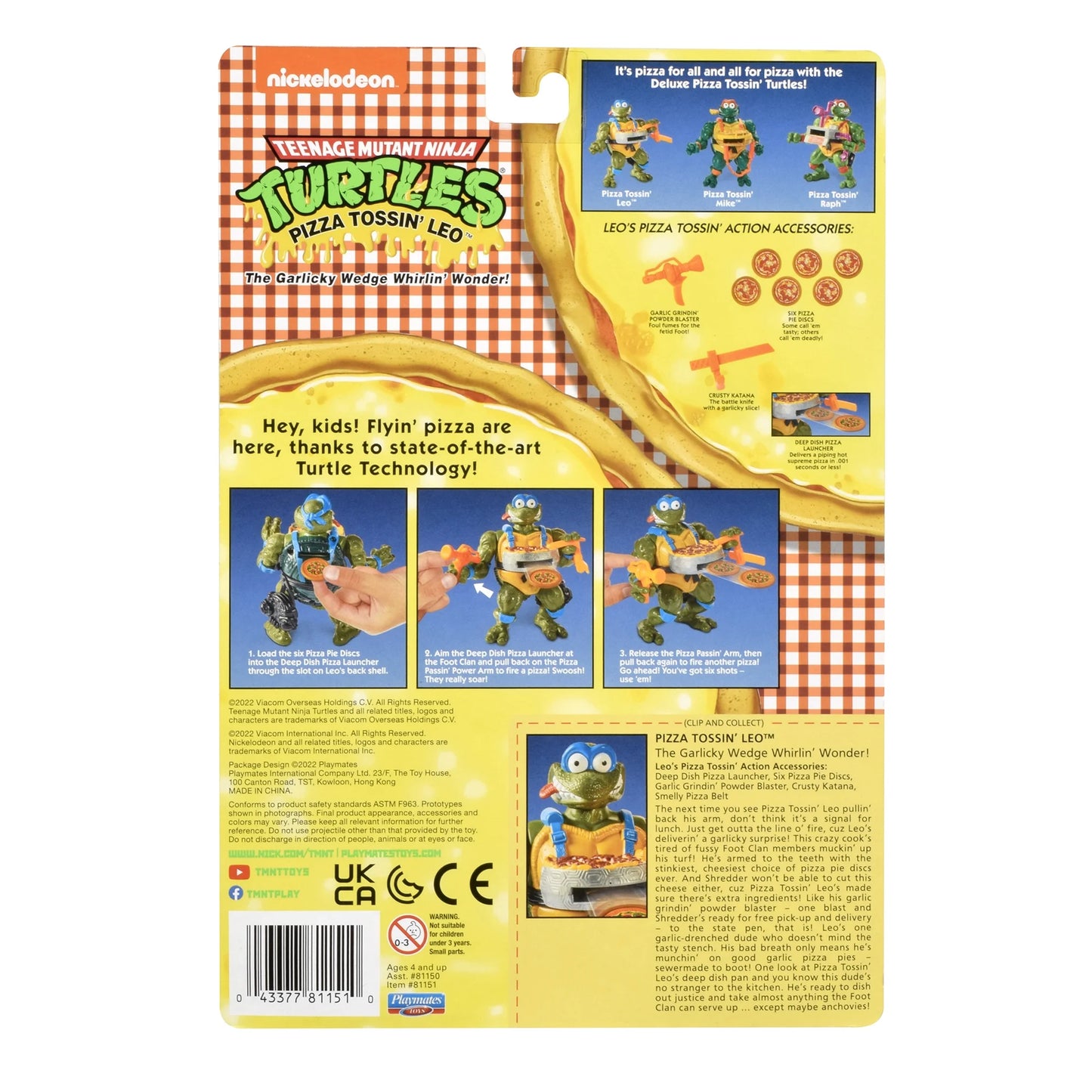 Teenage Mutant Ninja Turtles Classic Pizza Tossin' 5 Inch Action Figure - Leonardo