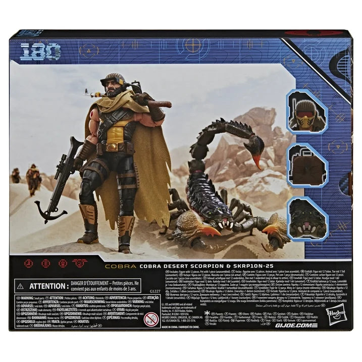 G.I. Joe Classified Series 180, Cobra Desert Scorpion & SKRP10N-25, 6” Action Figure Fashions for Home