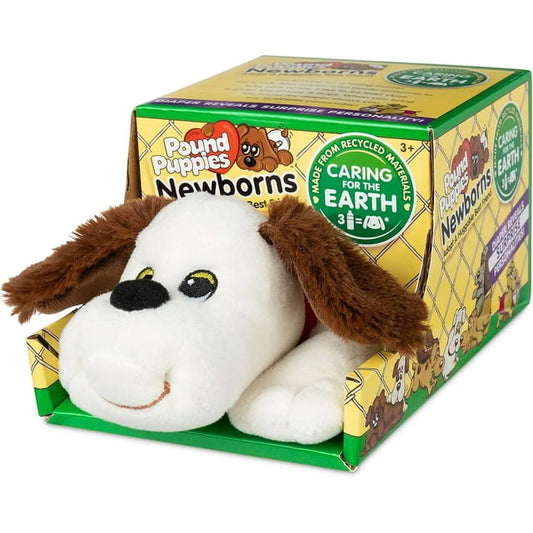 Pound Puppies Newborns Cream with Brown Ears Plush (Hungry)