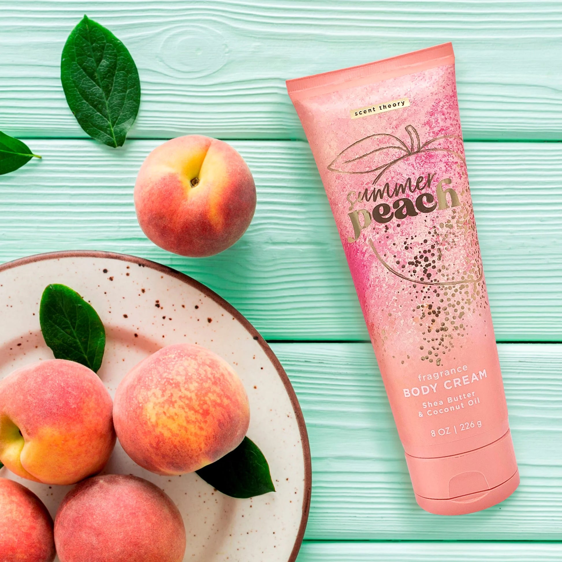 Scent Theory Hand and Body Cream, Summer Peach, 8 oz - Fashions for Home