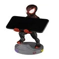 Exquisite Gaming: Spider-Verse: Miles Morales - Marvel Original Mobile Phone & Gaming Controller Holder, Device Stand, Cable Guys, Marvel Licensed Figure
