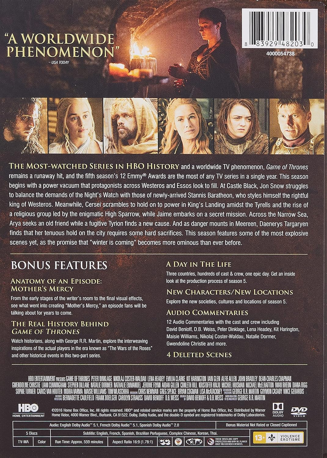 Game of Thrones: The Complete Fifth Season (DVD)