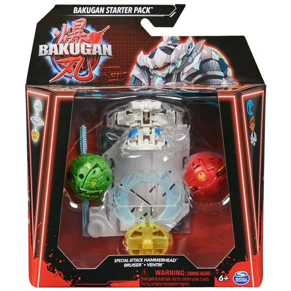 Bakugan Starter 3-Pack Spinning Action Figures, Special Attack Mantid, Titanium Dragonoid and Trox Fashions for Home