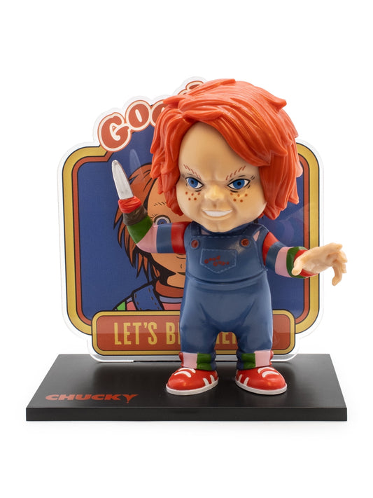 Chucky Fly Guys+ 4.5-Inch Vinyl Figure with Acrylic Backdrop