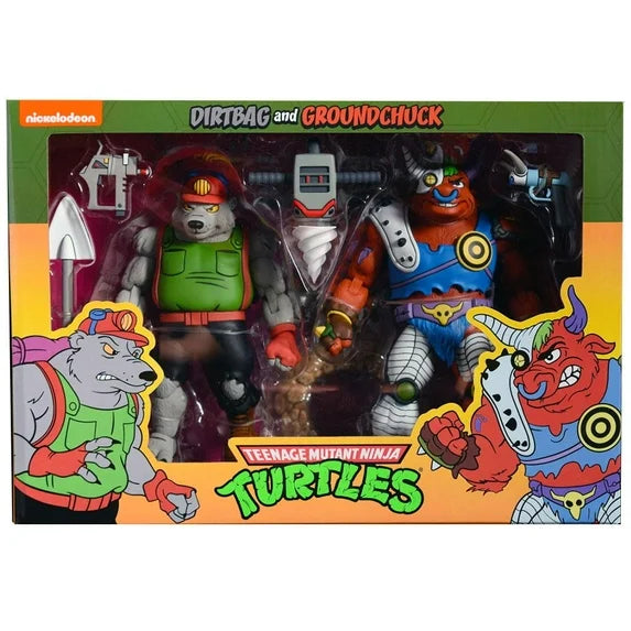 Collecticon Toys Teenage Mutant Ninja Turtles Child Dirtbag Groundchuck Action Figure, (2 Pack)