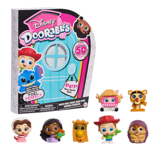Disney Doorables Pixel Perfect Multi Peek, Surprise 1.5-inch Collectible Figurines Behind Every Door, Kids Toys for Ages 5 up