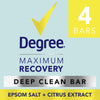 Degree Maximum Recovery Deep Clean Soap Bar Citrus Extract, 3.75 Oz., 4 Count