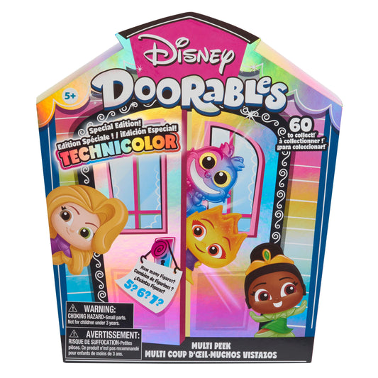 Disney Doorables Multi Peek Technicolor Takeover, 1.5-inch Collectible Figurines, 5-7 Figures Inside, Kids Toys - Fashions for Home