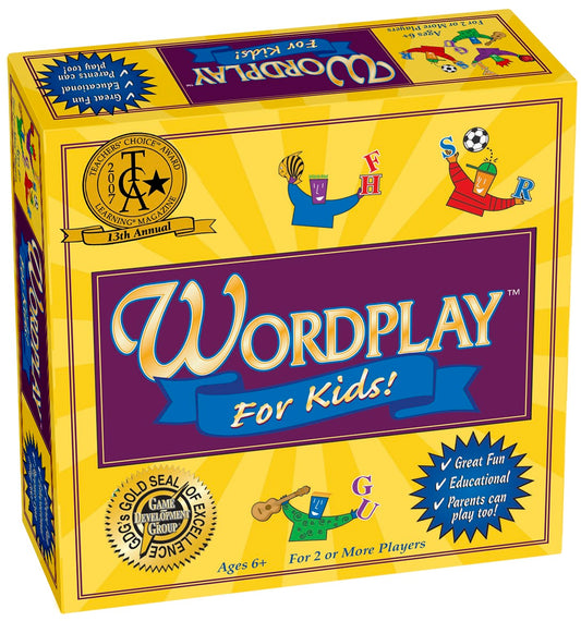 Wordplay for Kids - an Award-Winning Board Game Where Kids Race to Form Words - Family Game Night Fun - Ages